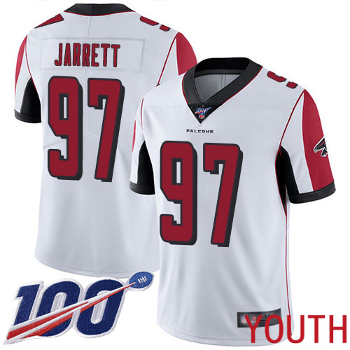 Atlanta Falcons Limited White Youth Grady Jarrett Road Jersey NFL Football #97 100th Season Vapor Untouchable->youth nfl jersey->Youth Jersey